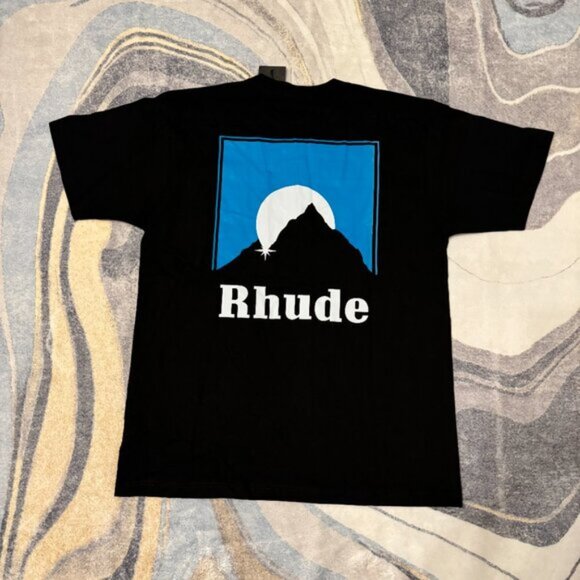 Rhude Moonlight Black/Blue T-Shirt Men’s Size Medium or Large - Picture 2 of 4